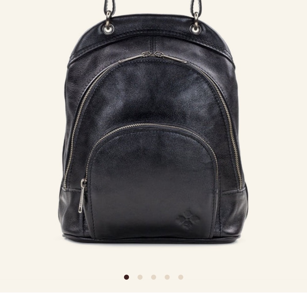 Patricia Nash Black Leather Backpack